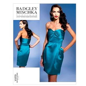 Vogue V1273 American Designer Badgley Mischka Sewing Pattern Cocktail Dress